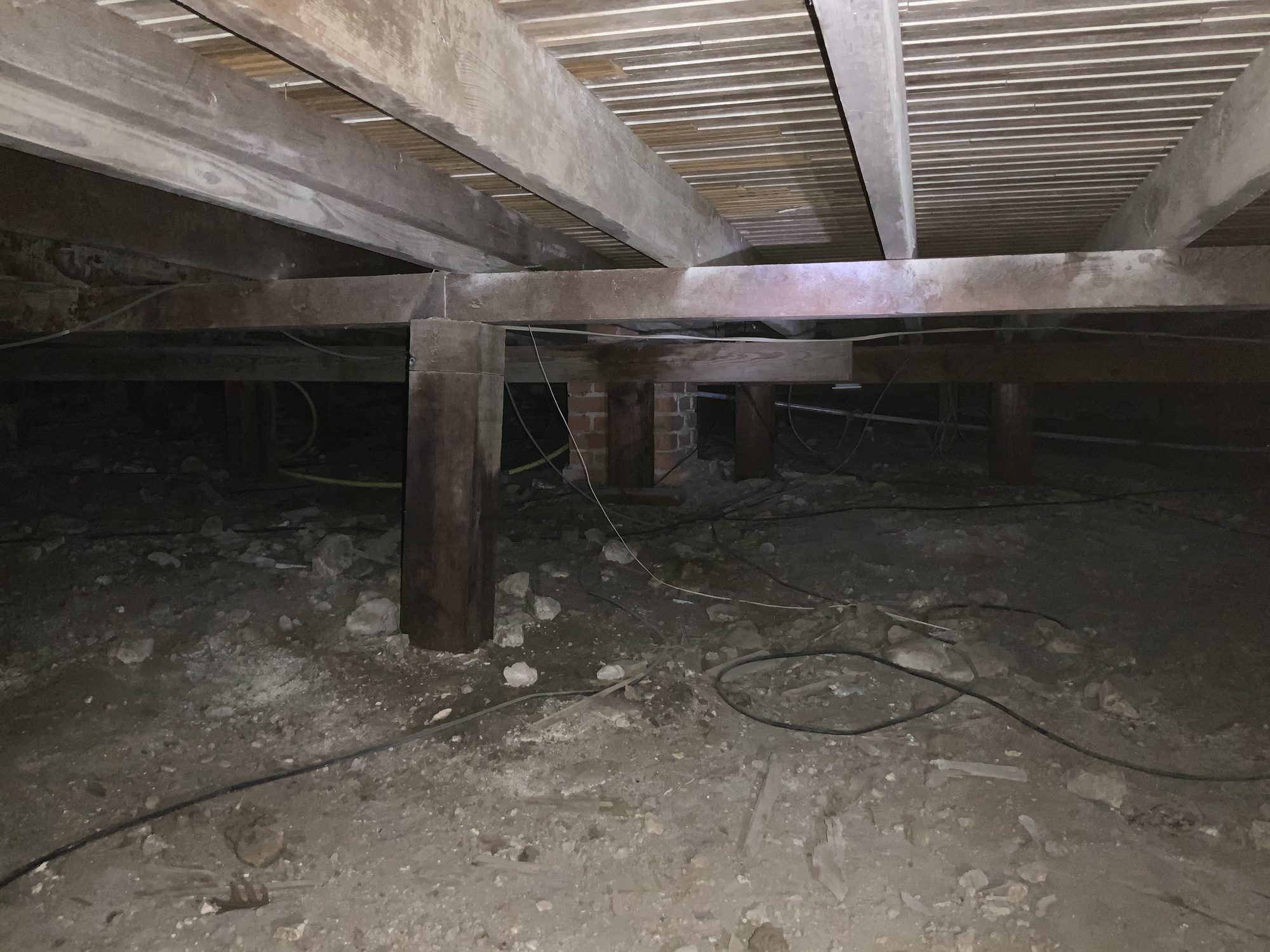 Commercial crawlspace piers, Imperial Foundation Repair job site in North Texas