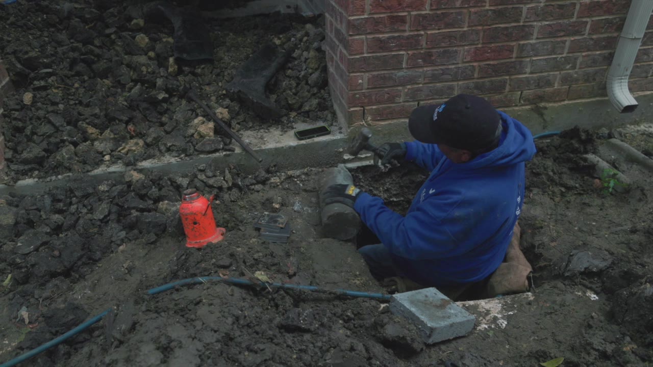 Steel Piers foundation repair process